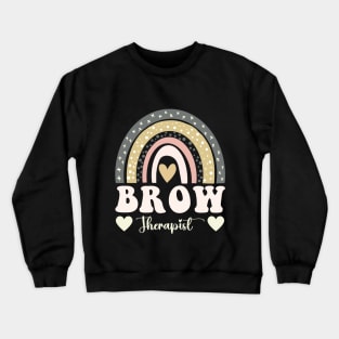 Vintage Brow Therapist Tech Retro Brow Artist Esthetician Crewneck Sweatshirt